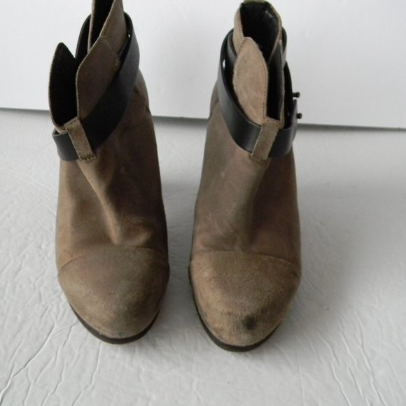 RAG & BONE HARROW LEATHER TAN BROWN ANKLE BOOTS SZ 37.5 - Picture 2 of 6